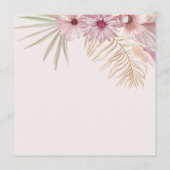 Neutrale Boho-Botanische Hochzeit Danke Karte  (Rückseite)