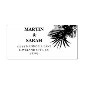 Neutrale Boho-Botanische Hochzeit Permastempel (Design)