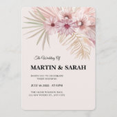 Neutrale Boho-Botanische Hochzeitseinladung  (Vorderseite)