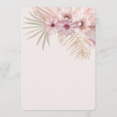 Neutrale Boho-Botanische Hochzeitseinladung  (Rückseite)