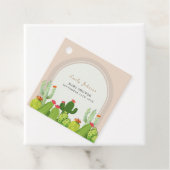 Neutrale Boho Cactus Arch Baby Shower Geschenkanhänger (Beispiel)