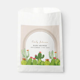 Neutrale Boho Cactus Arch Baby Shower Geschenktütchen