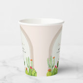 Neutrale Boho Cactus Arch Baby Shower Pappbecher (Links)