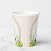 Neutrale Boho Cactus Arch Baby Shower Pappbecher (Rechts)