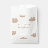 Neutrale Boho Clouds Stars Babydusche Geschenktütchen (Vorderseite)