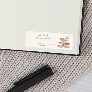 Neutrale Boho-Kinderzimmer-Baby-Shower-Buch-Gesche