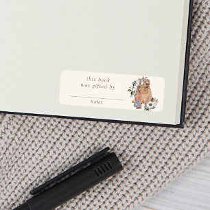 Neutrale Boho-Kinderzimmer-Baby-Shower-Buch-Gesche