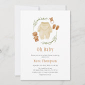 Neutrale Boho Muster Baby Dusche Einladung (Vorderseite)