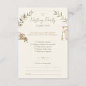 Neutrale Boho Nesting-Party-Aufgabenliste Karte (Vorderseite)