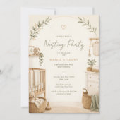 Neutrale Boho Nesting Party Babyparty Einladung (Vorderseite)