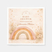 Neutrale Boho-Regenbogen-Baby-Party Serviette (Vorderseite)
