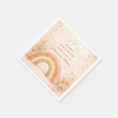 Neutrale Boho-Regenbogen-Baby-Party Serviette (Ecke)