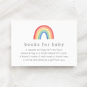 Neutrale Boho-Regenbogenbücher für Baby Begleitkarte