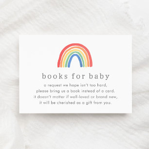 Neutrale Boho-Regenbogenbücher für Baby Begleitkarte