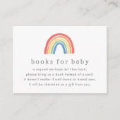 Neutrale Boho-Regenbogenbücher für Baby Begleitkarte (Vorderseite)