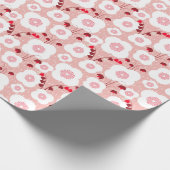 Neutrale Botanicale - Pflaumen rosa Geschenkpapier (Ecke)