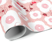 Neutrale Botanicale - Pflaumen rosa Geschenkpapier (Rolleneckpunkt)