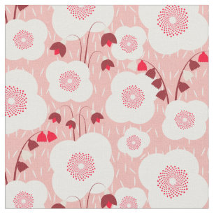 Neutrale Botanicale - Pflaumen rosa Stoff