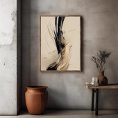 Neutrale botanische Abstrakte Minimalistische Besc Poster