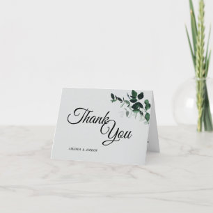 Neutrale Botanische Hochzeit Dankeschön Karte