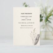 Neutrale botanische Hochzeit Save The Date (Stehend Vorderseite)