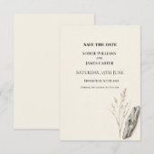Neutrale botanische Hochzeit Save The Date (Vorne/Hinten)