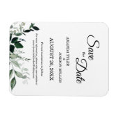 Neutrale botanische Hochzeit Sichern des Datumsmag Magnet (Horizontal)