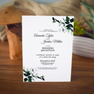 Neutrale botanische Hochzeitsempfangs-Einladung Einladung