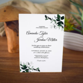 Neutrale botanische Hochzeitserklärung Einladung