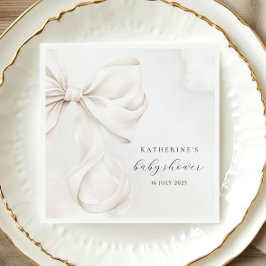 Neutrale Bow Baby Dusche Serviette