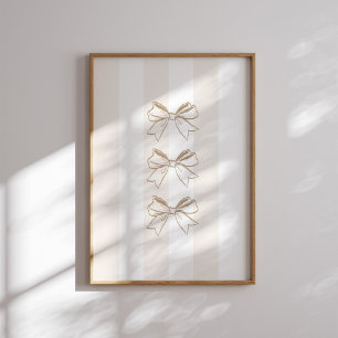 Neutrale Bow Streifen rustikale Wand Art Western Poster