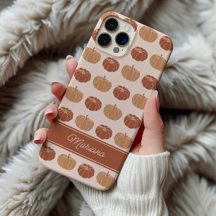 Neutrale braune und orange Herbst-Kürbisse Case-Mate iPhone Hülle