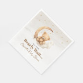 Neutrale Braunteddybärdusche Serviette (Ecke)