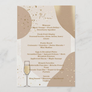 Neutrale Brunch-Speisekarte – Minimalistisches Bei Einladung