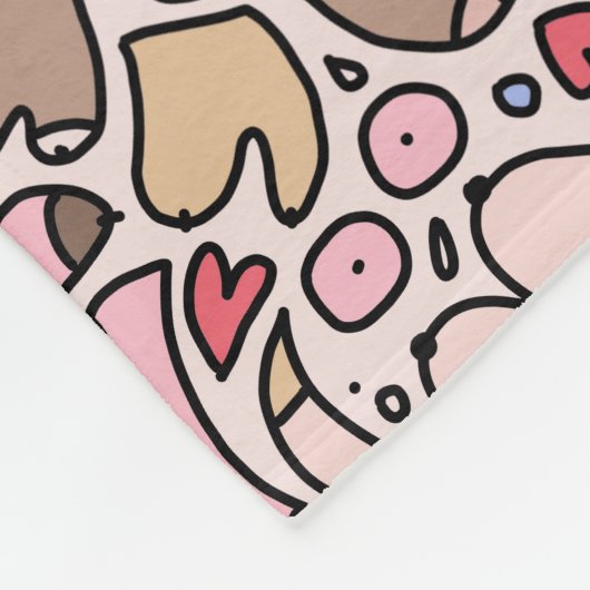 neutrale Brustpatrone Fleecedecke (Ecke)