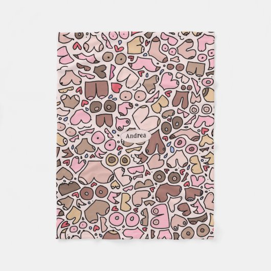 neutrale Brustpatrone Fleecedecke (Vorderseite)