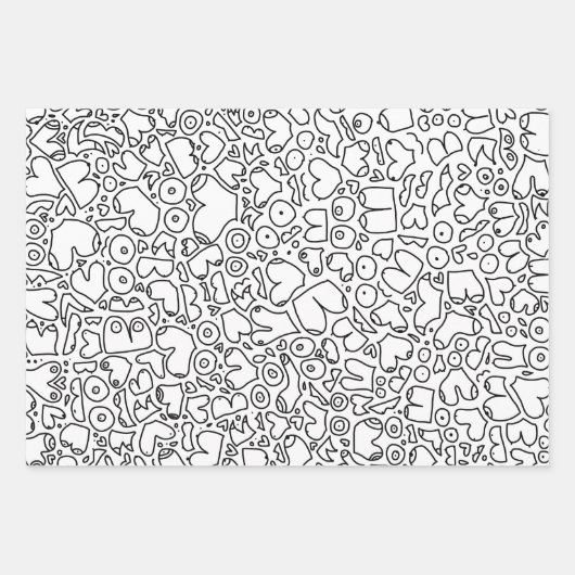 neutrale Brustpatrone Geschenkpapier Set (Vorderseite 2)