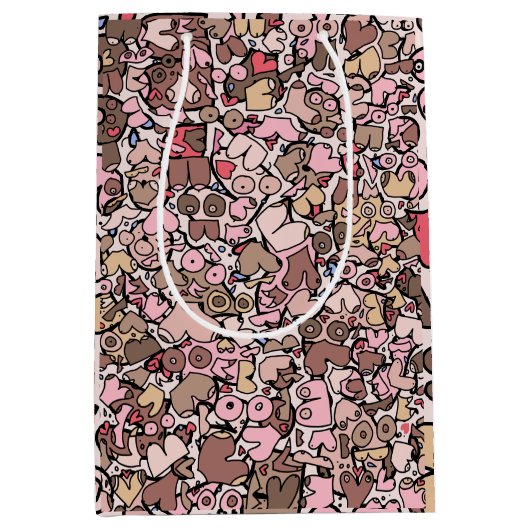 neutrale Brustpatrone Mittlere Geschenktüte (Vorderseite)