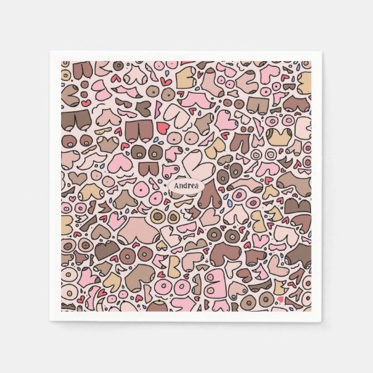 neutrale Brustpatrone Serviette (Vorderseite)