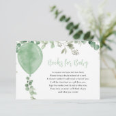 Neutrale Bücher für Babyballon Begleitkarte (Stehend Vorderseite)