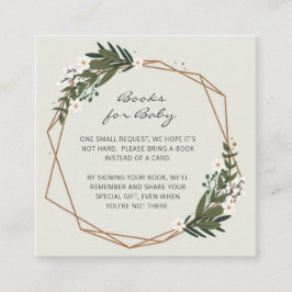 Neutrale Bücher für Babydusche Begleitkarte