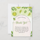 Neutrale Bücher für Limone Zitrusfrüchte Dankeskarte (Vorderseite)