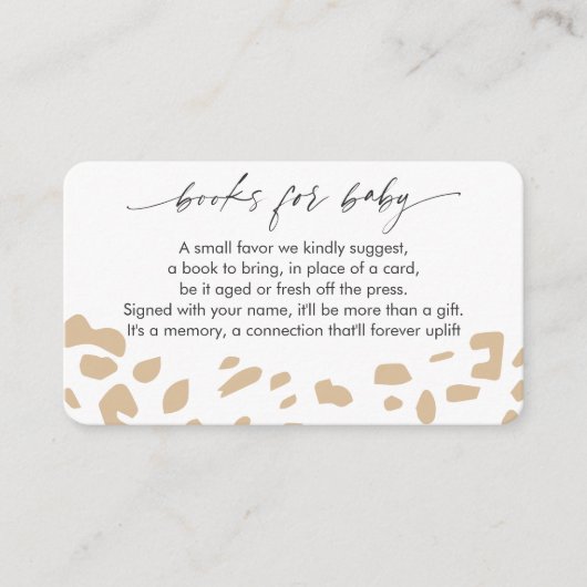 Neutrale Bücher für moderne tierische Printmedien Begleitkarte (Vorderseite)