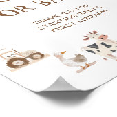 Neutrale Bücher für niedliche Landtiere Poster (Ecke)