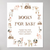 Neutrale Bücher für niedliche Landtiere Poster (Vorne)