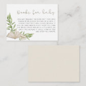 Neutrale Bücher für rustikale Geschlechter Begleitkarte (Vorne/Hinten)