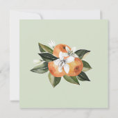 Neutrale Citrus Baby Dusche für Gender Danke Karte (Rückseite)