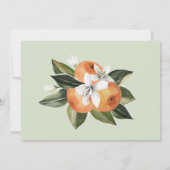 Neutrale Citrus Baby Dusche für Gender Danke Karte (Rückseite)