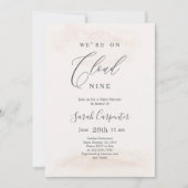 Neutrale Cloud 9 Babydusche Einladung (Vorderseite)