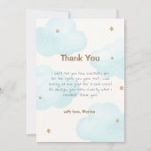 Neutrale Cloud Nine Stars Babydusche Dankeskarte (Vorderseite)